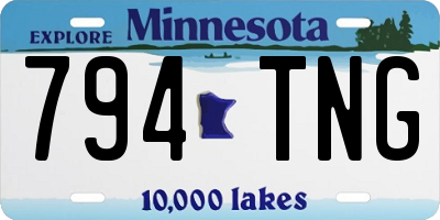 MN license plate 794TNG
