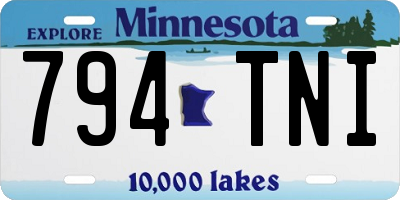 MN license plate 794TNI