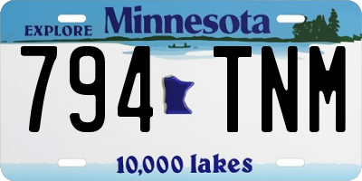 MN license plate 794TNM
