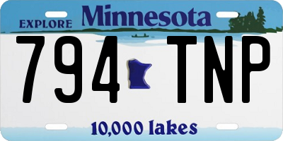 MN license plate 794TNP