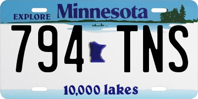 MN license plate 794TNS