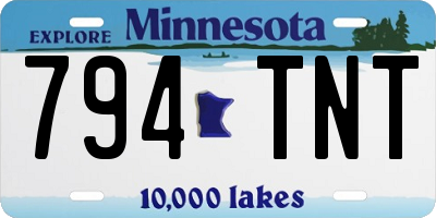 MN license plate 794TNT