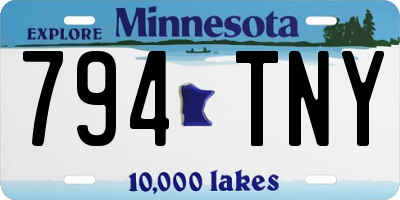 MN license plate 794TNY