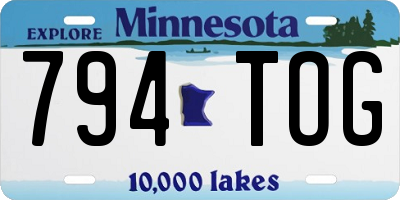 MN license plate 794TOG