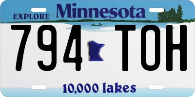 MN license plate 794TOH