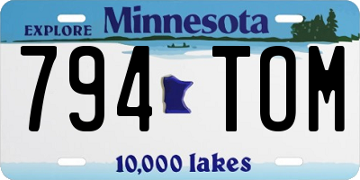 MN license plate 794TOM