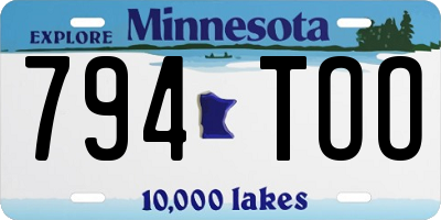 MN license plate 794TOO