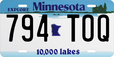 MN license plate 794TOQ