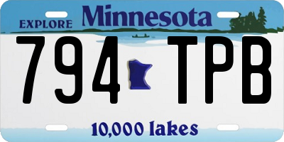 MN license plate 794TPB