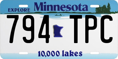 MN license plate 794TPC