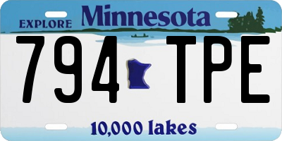 MN license plate 794TPE