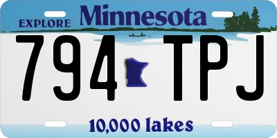 MN license plate 794TPJ