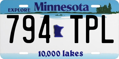 MN license plate 794TPL