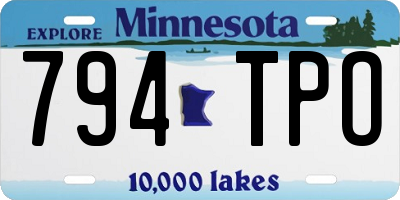 MN license plate 794TPO