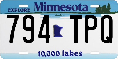 MN license plate 794TPQ