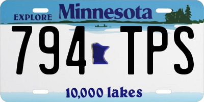 MN license plate 794TPS