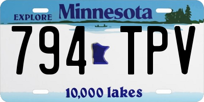 MN license plate 794TPV