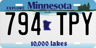 MN license plate 794TPY