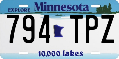 MN license plate 794TPZ