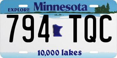 MN license plate 794TQC