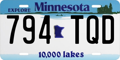 MN license plate 794TQD