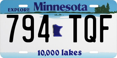 MN license plate 794TQF