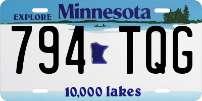 MN license plate 794TQG