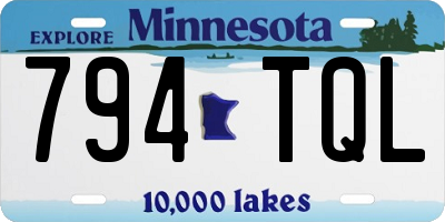MN license plate 794TQL