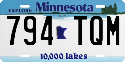 MN license plate 794TQM