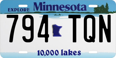 MN license plate 794TQN