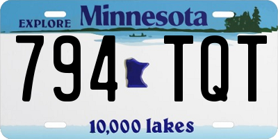 MN license plate 794TQT