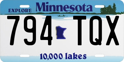 MN license plate 794TQX