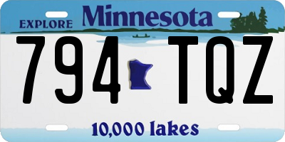 MN license plate 794TQZ