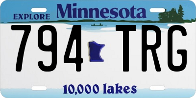 MN license plate 794TRG
