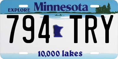 MN license plate 794TRY