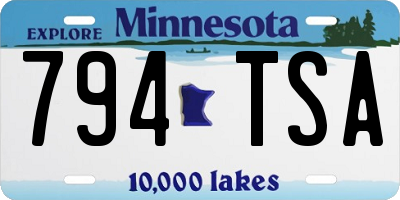 MN license plate 794TSA