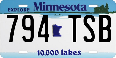 MN license plate 794TSB