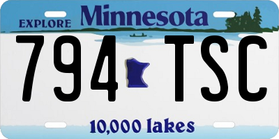 MN license plate 794TSC