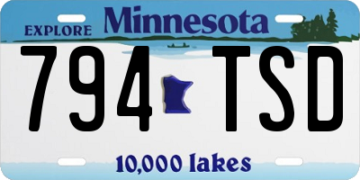 MN license plate 794TSD