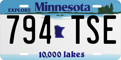 MN license plate 794TSE