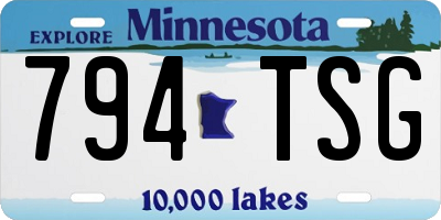 MN license plate 794TSG
