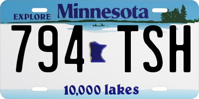 MN license plate 794TSH