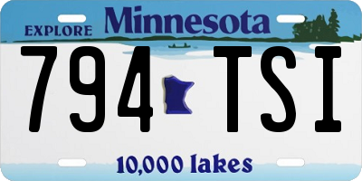 MN license plate 794TSI