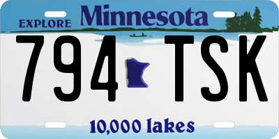 MN license plate 794TSK