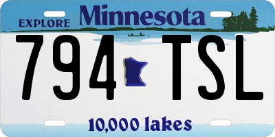 MN license plate 794TSL