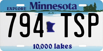 MN license plate 794TSP