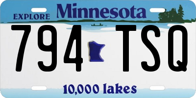 MN license plate 794TSQ