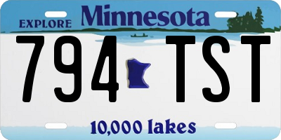 MN license plate 794TST