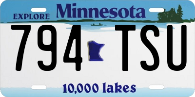 MN license plate 794TSU
