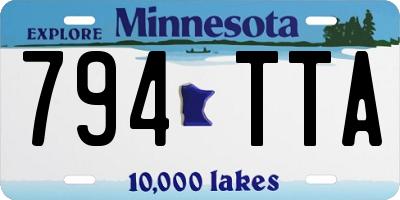 MN license plate 794TTA